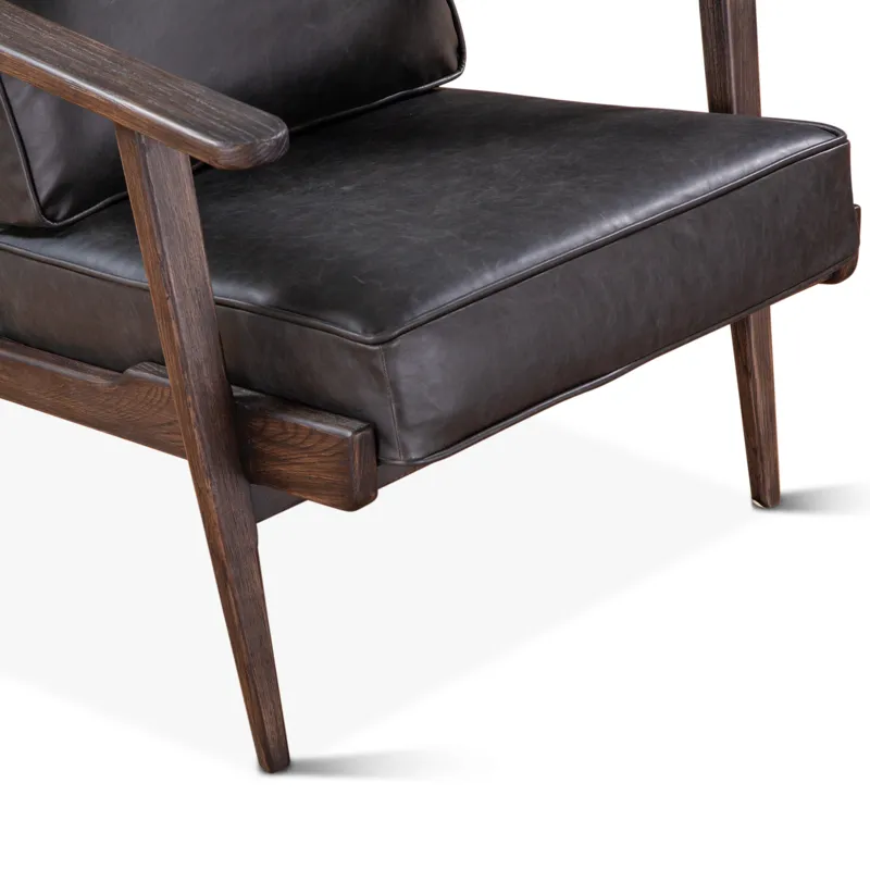 Grosvenor Bobby Accent Chair in Black Leather