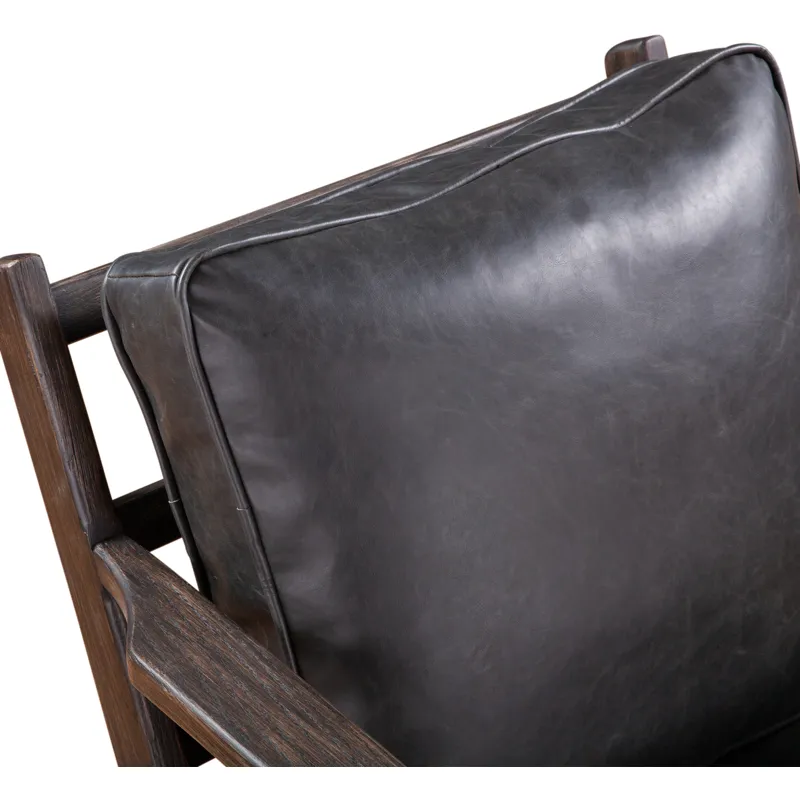Grosvenor Bobby Accent Chair in Black Leather