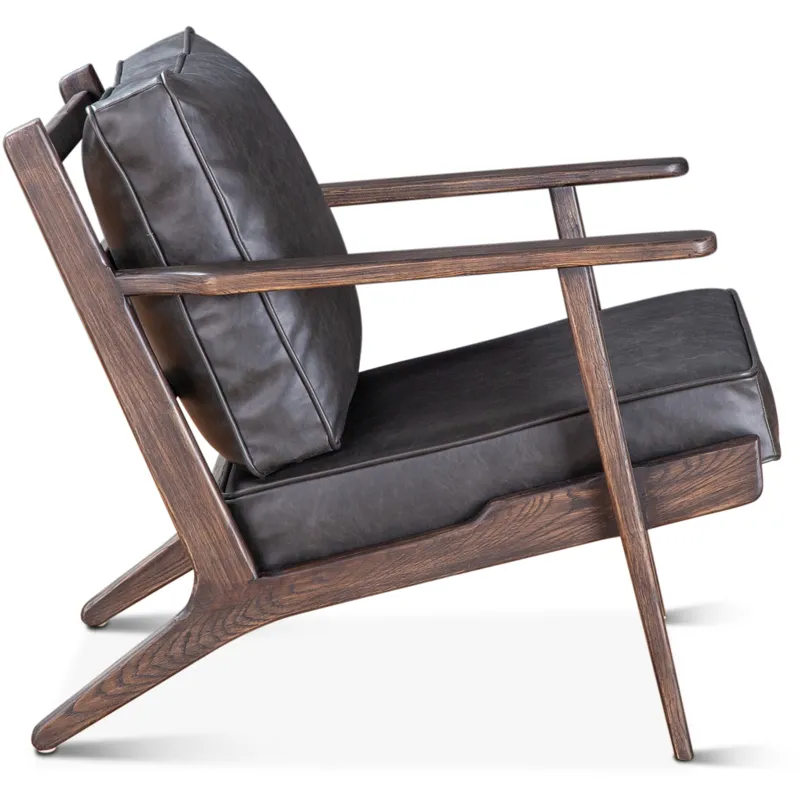 Grosvenor Bobby Accent Chair in Black Leather