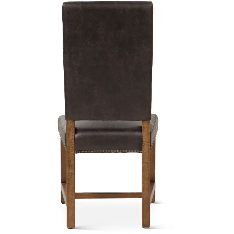 Upholstered Seating Darcy Dining Chair in Dark Brown with Earth Legs