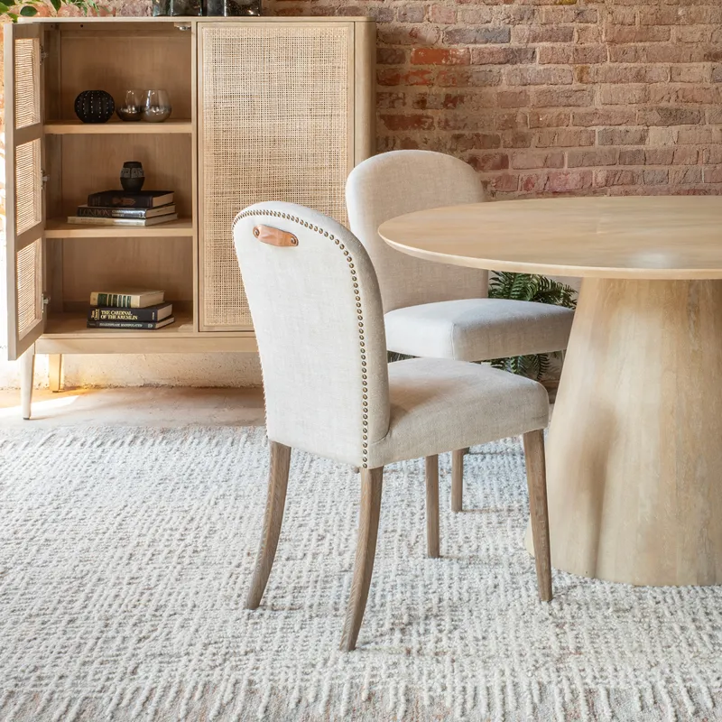 Upholstered Seating Jessie 18" Dining Chair in Beige Linen