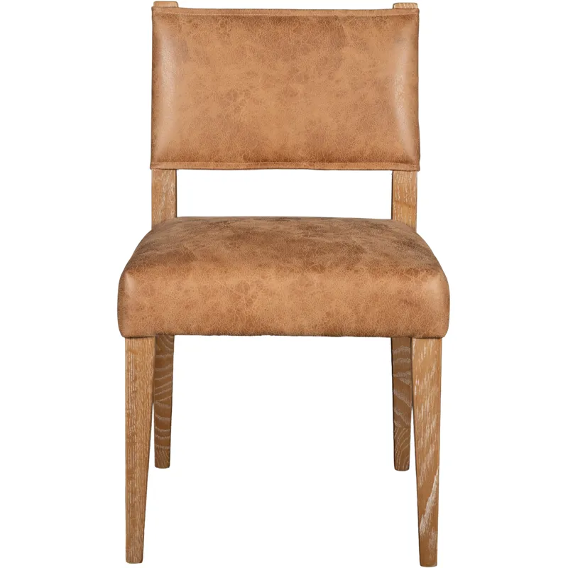 Grosvenor Maya 21" Dining Chair in Tan Leather with Natural Legs