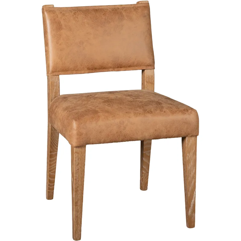Grosvenor Maya 21" Dining Chair in Tan Leather with Natural Legs