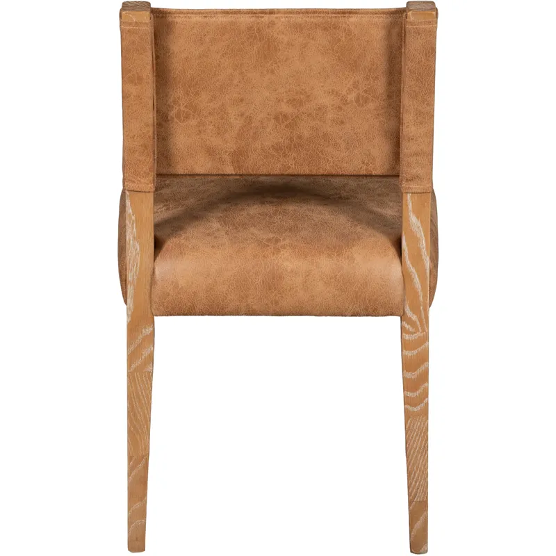 Grosvenor Maya 21" Dining Chair in Tan Leather with Natural Legs