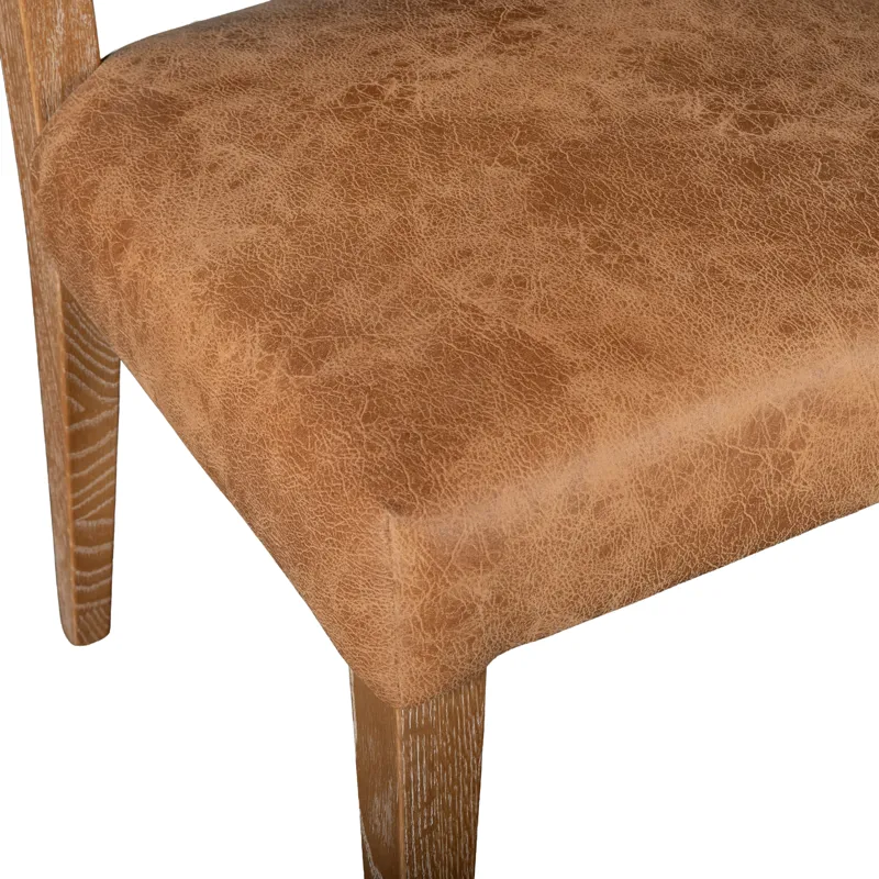 Grosvenor Maya 21" Dining Chair in Tan Leather with Natural Legs