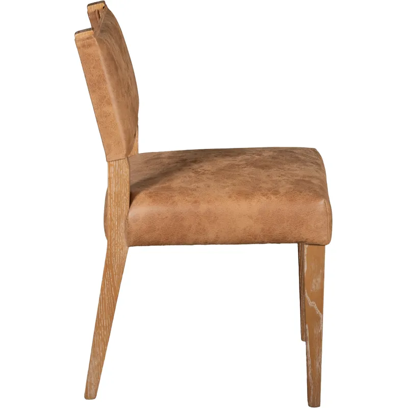 Grosvenor Maya 21" Dining Chair in Tan Leather with Natural Legs