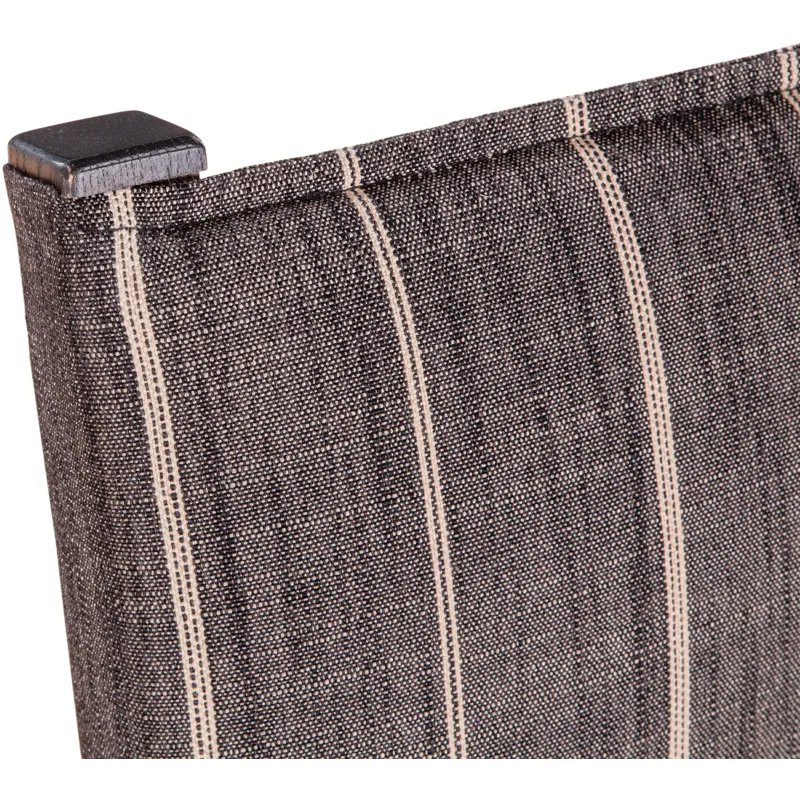 Grosvenor Maya 21" Dining Chair in Black Striped Linen and Black Leather