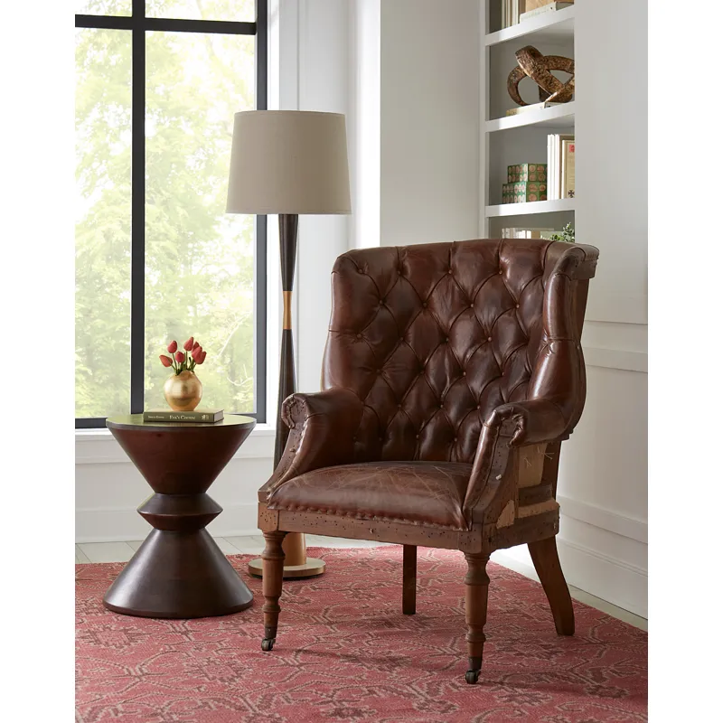 Jaipur 18" Round Accent Table in Two Tone