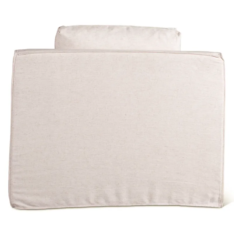 Gatsby Palladium Swivel Accent Chair in White Linen Slipcover