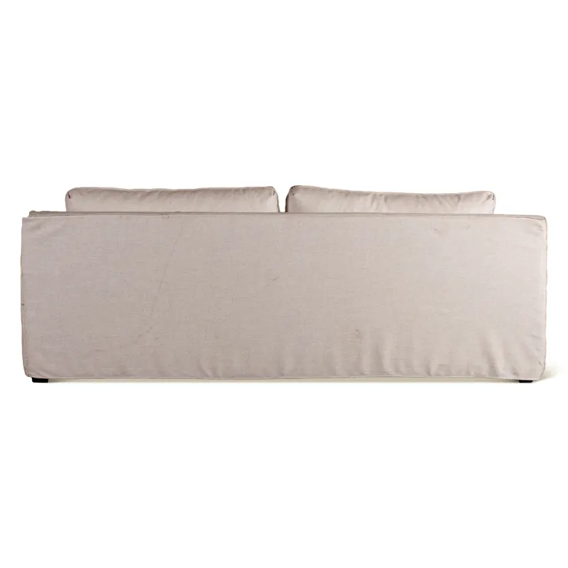 Gatsby Palladium Sofa in White Linen Slipcover