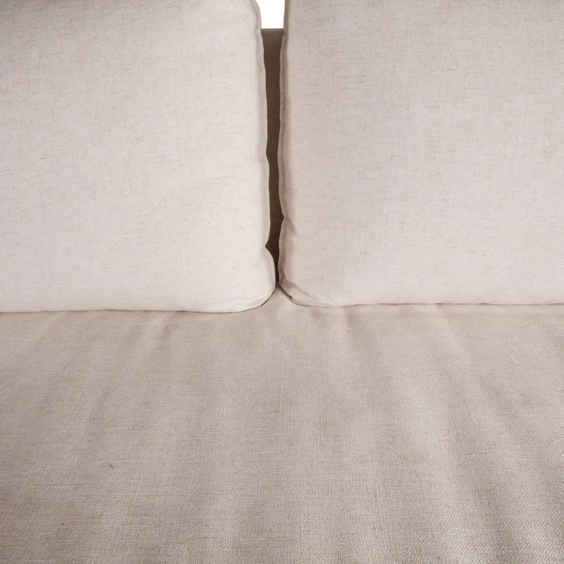 Gatsby Palladium Sofa in White Linen Slipcover