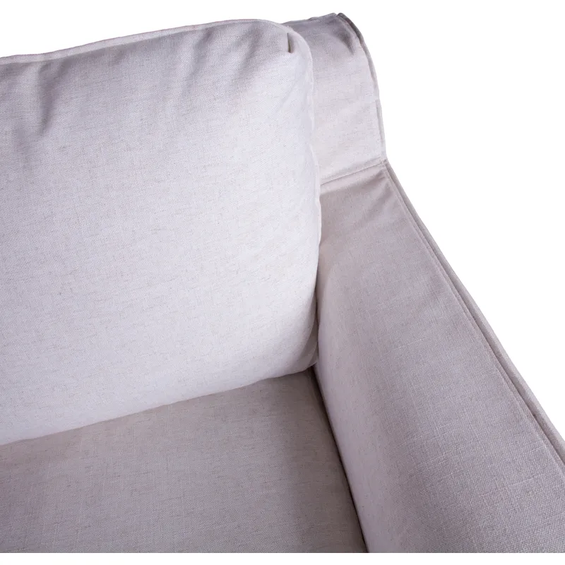 Gatsby Palladium Sofa in White Linen Slipcover