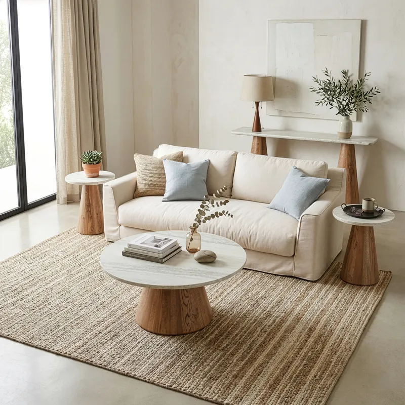 Gatsby Palladium Sofa in White Linen Slipcover