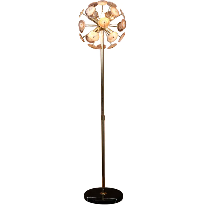 Vintage Light Agate and Marble Floor Lamp