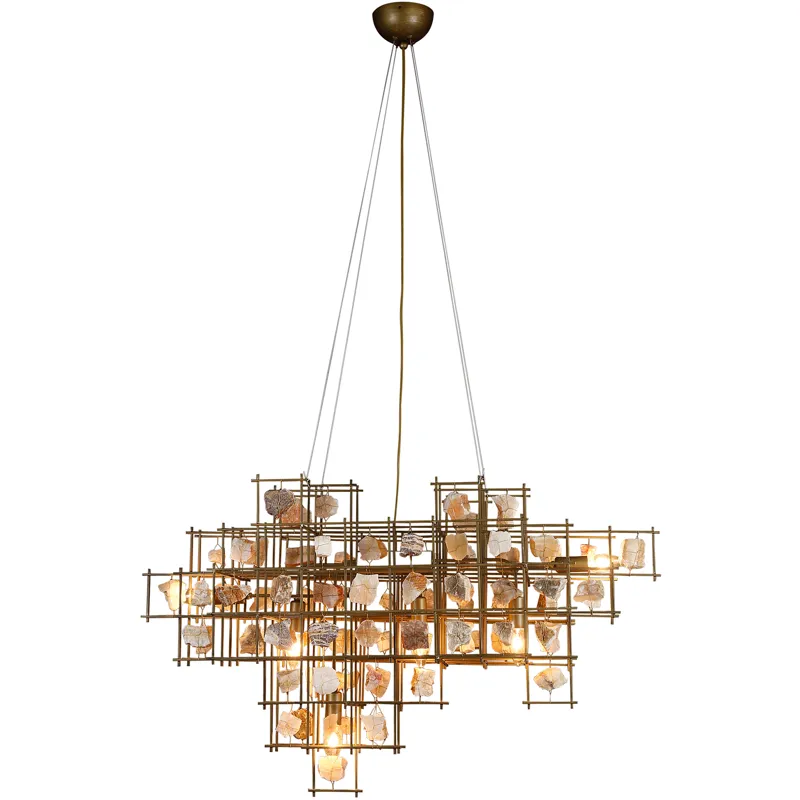 Vintage Light Large Pendant with Stone