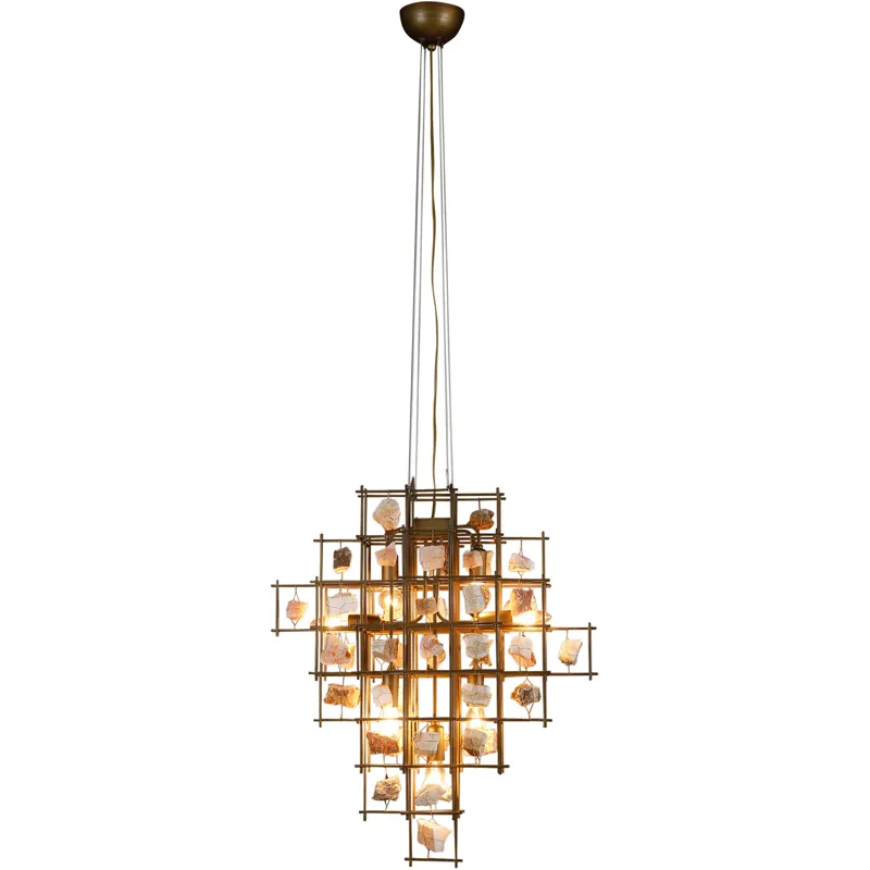 Vintage Light Small Pendant with Stone