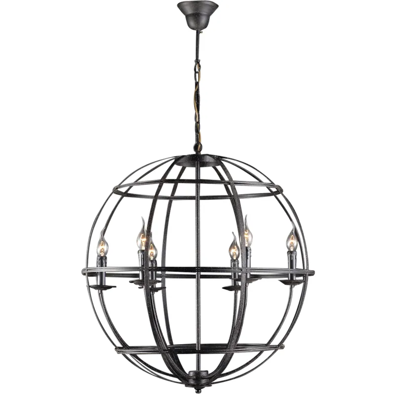 Vintage Light Large Rustic Globe Pendant
