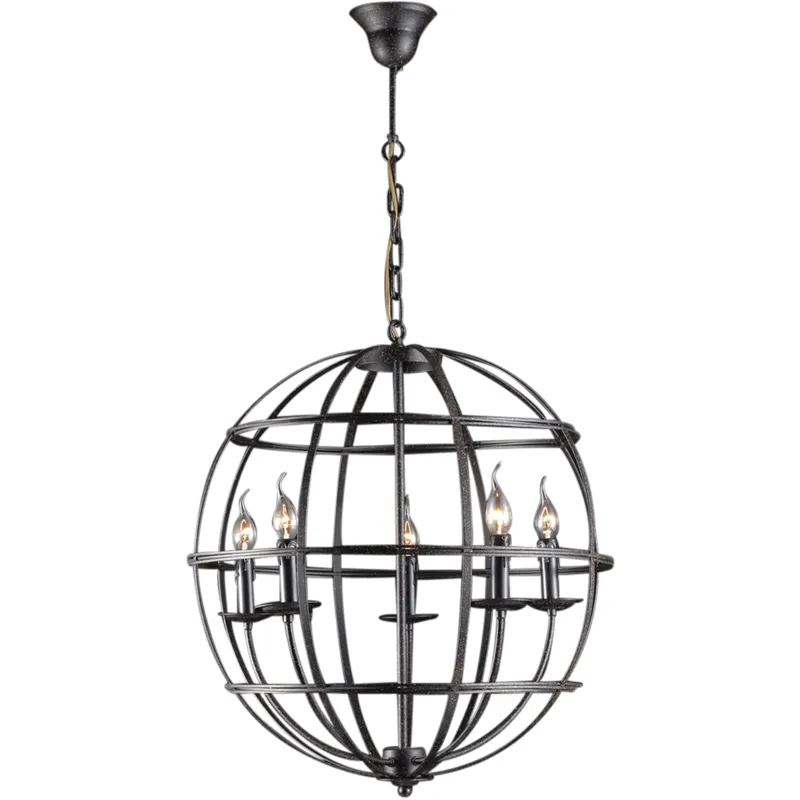 Vintage Light Medium Rustic Globe Pendant