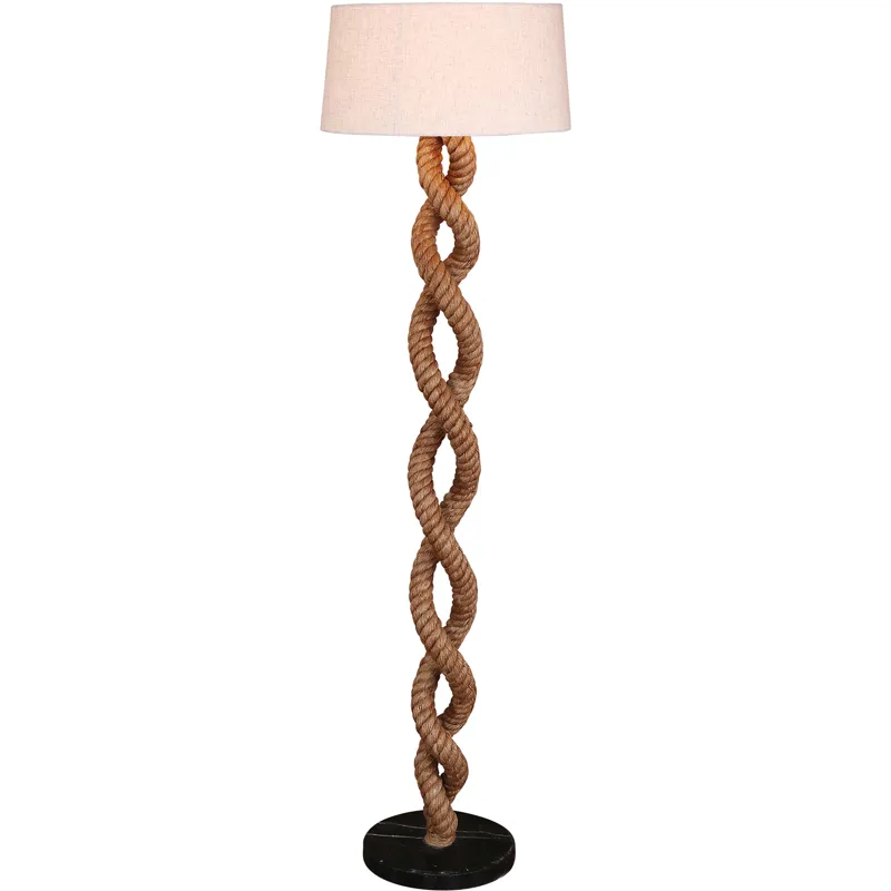 Vintage Light Rope Floor Lamp with Shade
