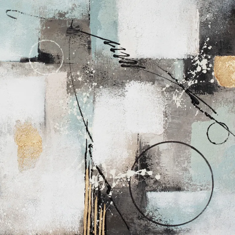 Palette Circular Symphony Hand Painted Framed Diptych