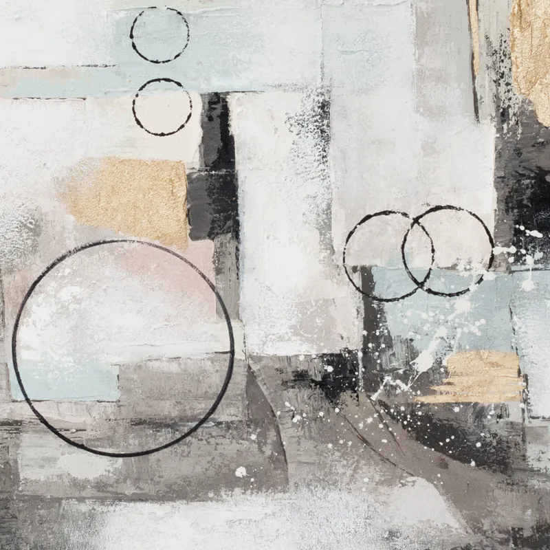 Palette Circular Symphony Hand Painted Framed Diptych