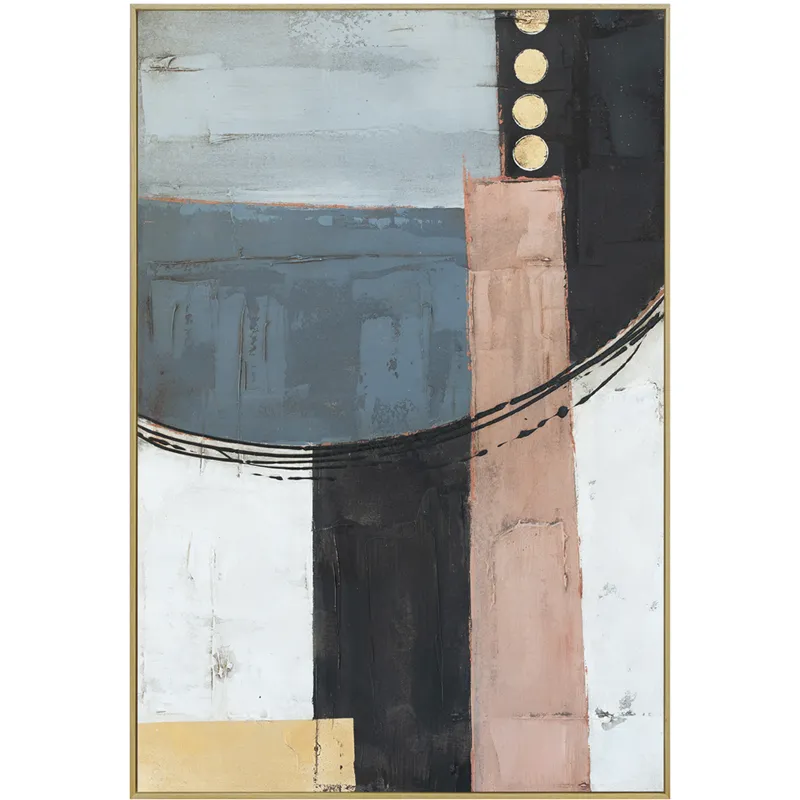 Palette Cityscape Abstractions Hand Painted Framed Diptych