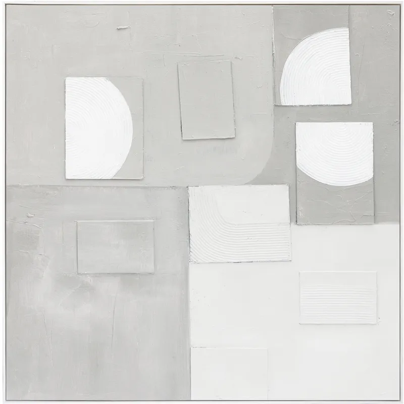 Palette Cutout Collage Hand Painted Framed Diptych