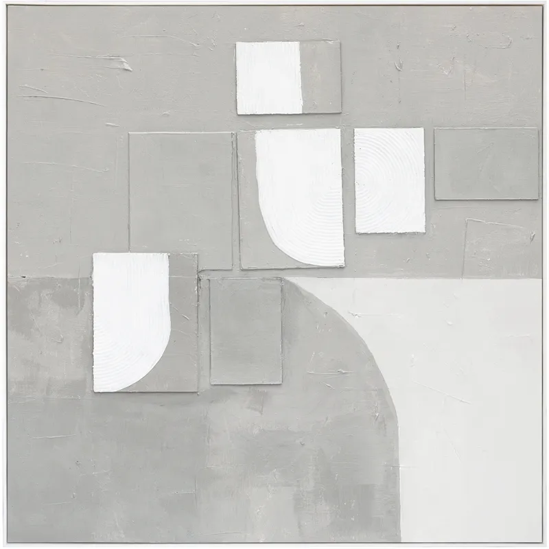 Palette Cutout Collage Hand Painted Framed Diptych
