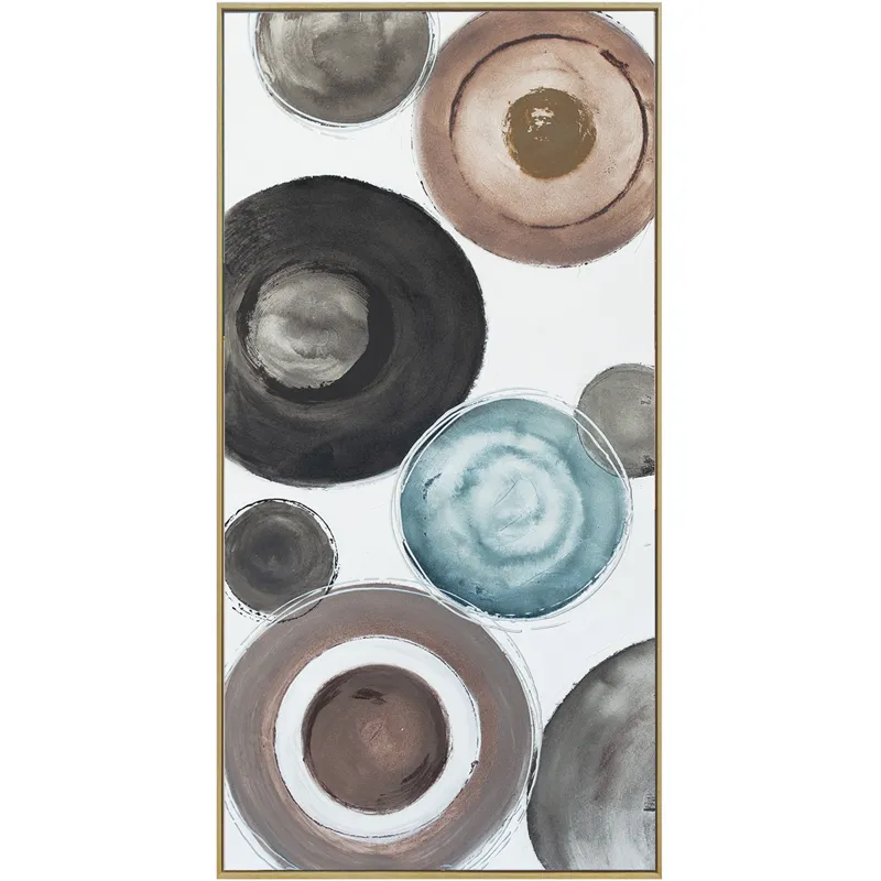 Palette Delicate Dishes Hand Painted Framed Diptych