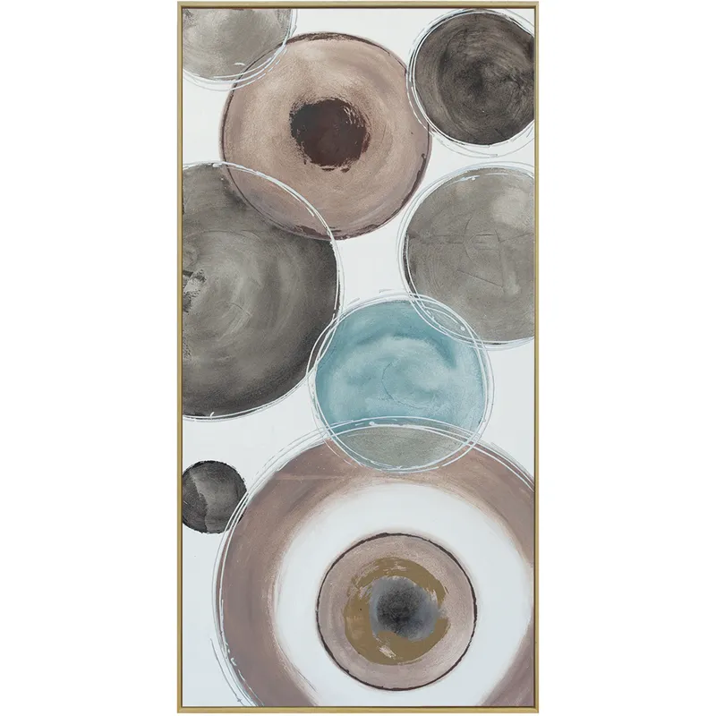 Palette Delicate Dishes Hand Painted Framed Diptych
