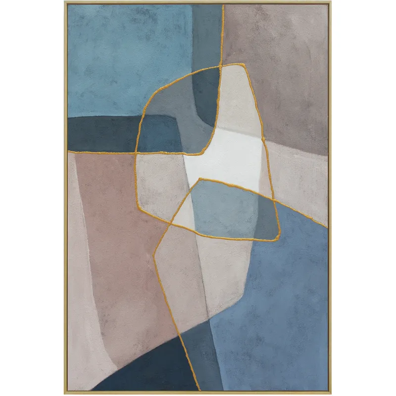 Palette Glass Mosaic Hand Painted Framed Diptych