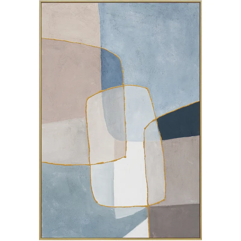 Palette Glass Mosaic Hand Painted Framed Diptych