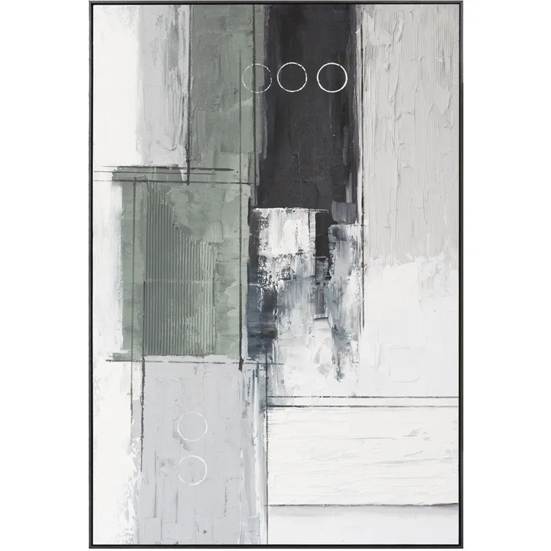 Palette Linear Landscape Hand Painted Framed Diptych