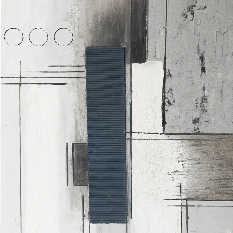 Palette Linear Landscape Hand Painted Framed Diptych