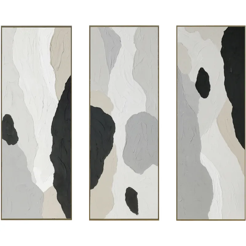 Palette Ripped Reflections Hand Painted Framed Triptych