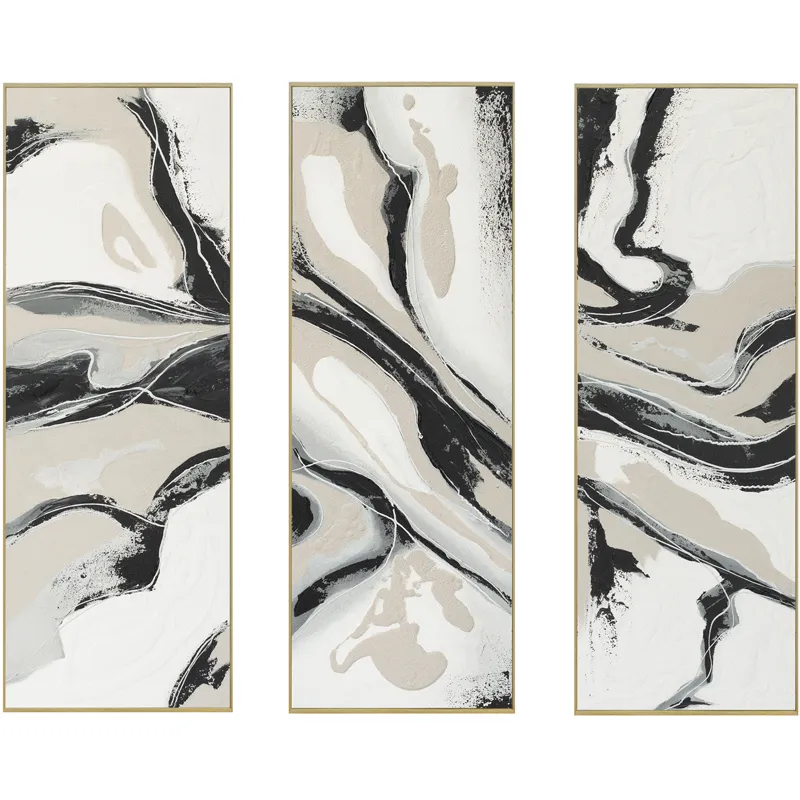 Palette Serenity Hand Painted Framed Triptych
