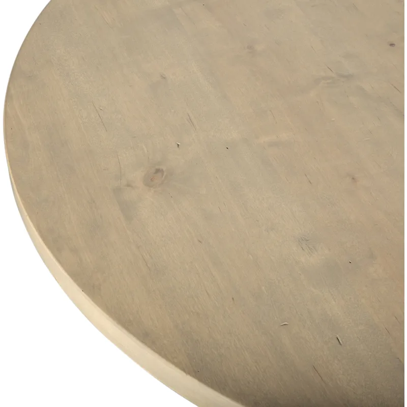 Grassroots Mission 42-60" Round Extension Dining Table in Gray Birch