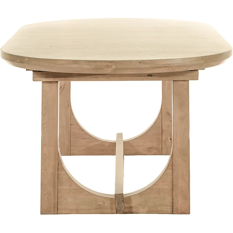 Grassroots Mission 86-110" Oval Extension Dining Table in Gray Birch