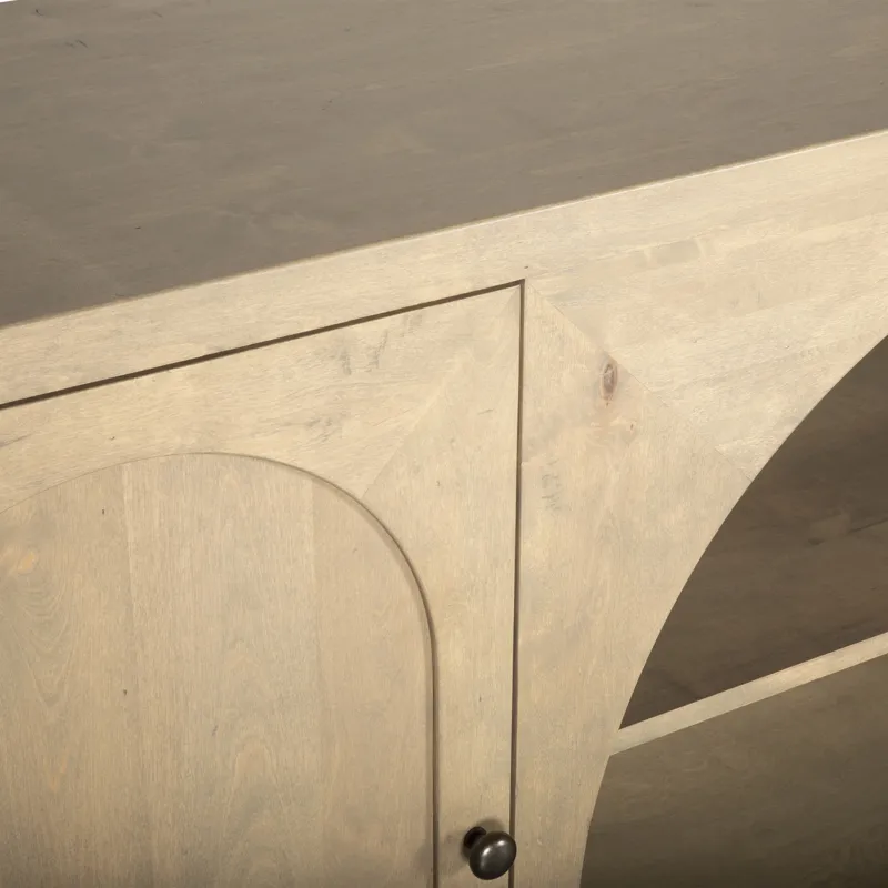 Grassroots Mission 80" Sideboard in Gray Birch
