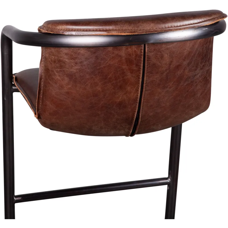 Portofino 22" Bar Chair in Berham Chestnut Leather