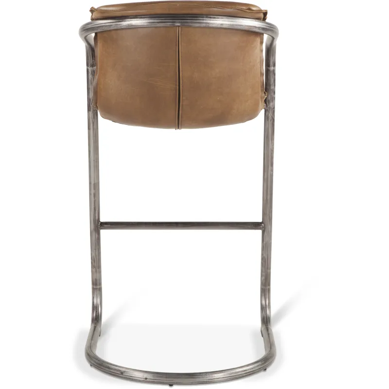 Portofino 22" Bar Chair in Berham Chestnut Leather