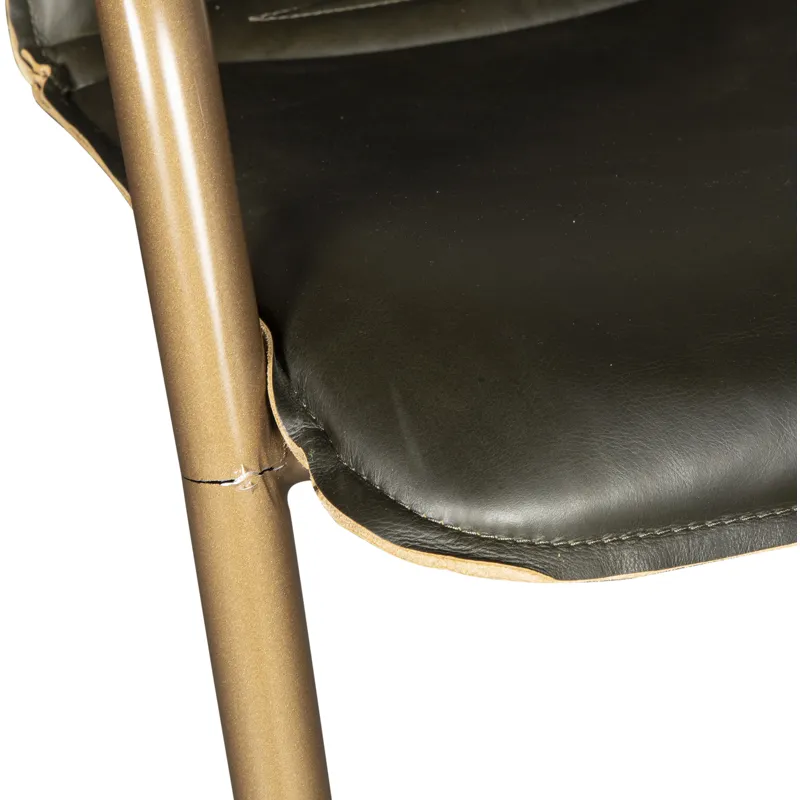 Portofino 22" Bar Chair in Emerald Green Leather