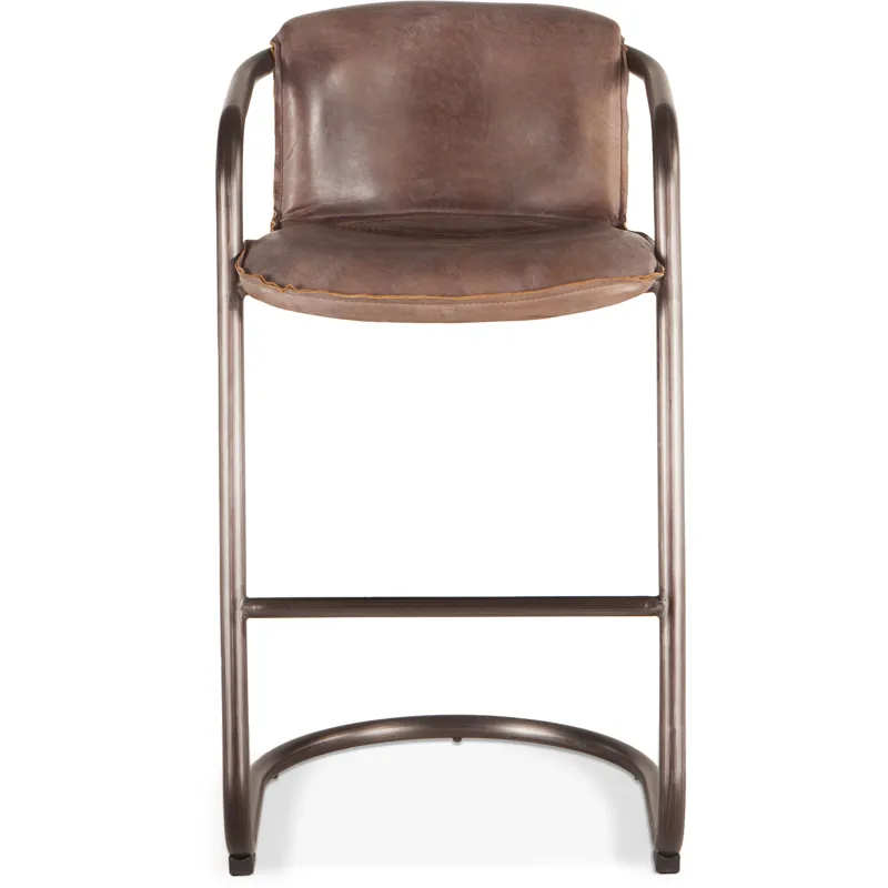 Portofino 22" Bar Chair in Berham Chestnut Leather