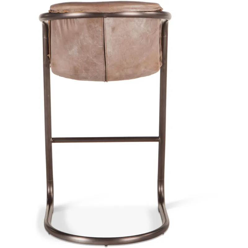 Portofino 22" Bar Chair in Berham Chestnut Leather