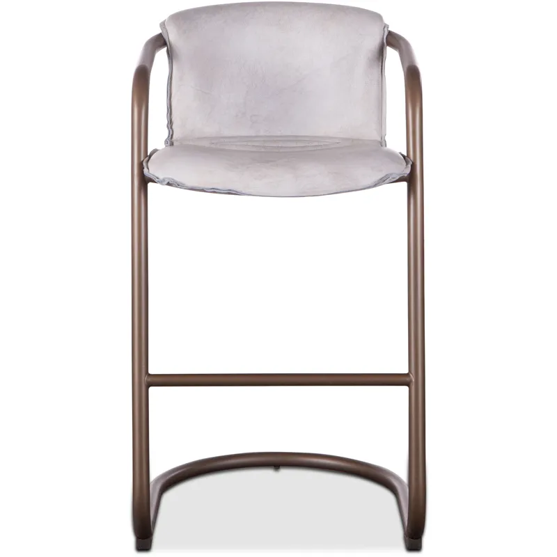 Portofino 22" Bar Chair in Vintage White Leather