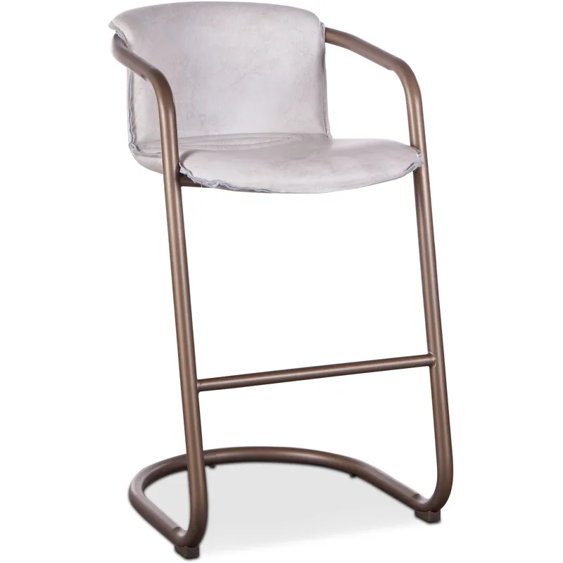 Portofino 22" Bar Chair in Vintage White Leather