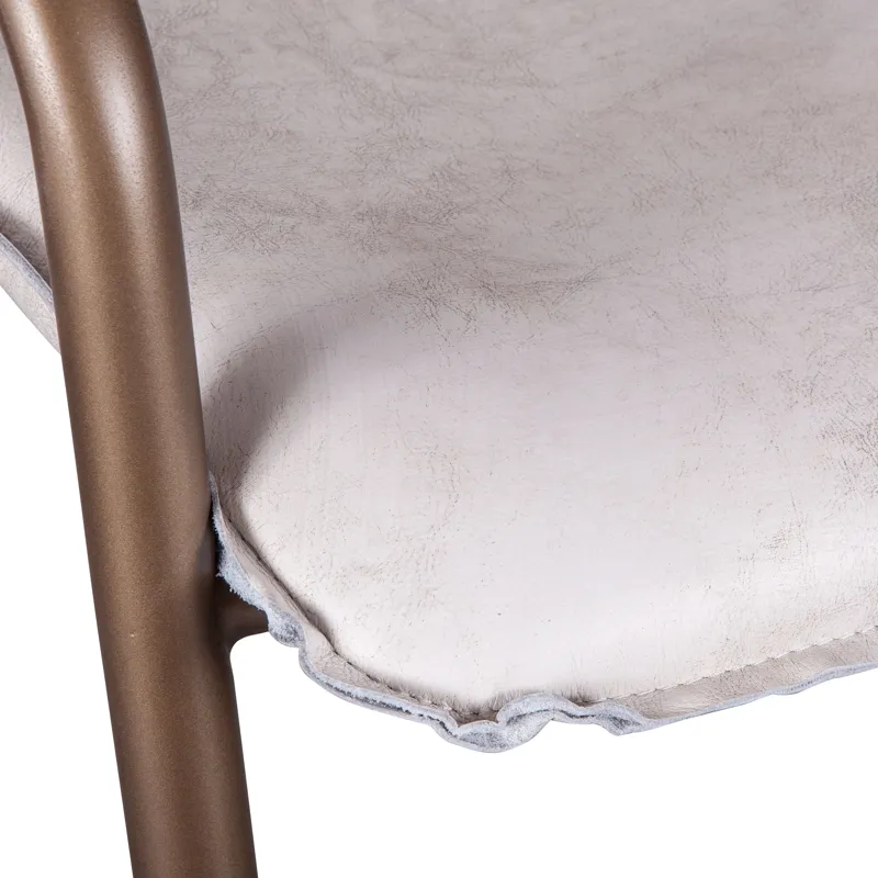 Portofino 22" Bar Chair in Vintage White Leather