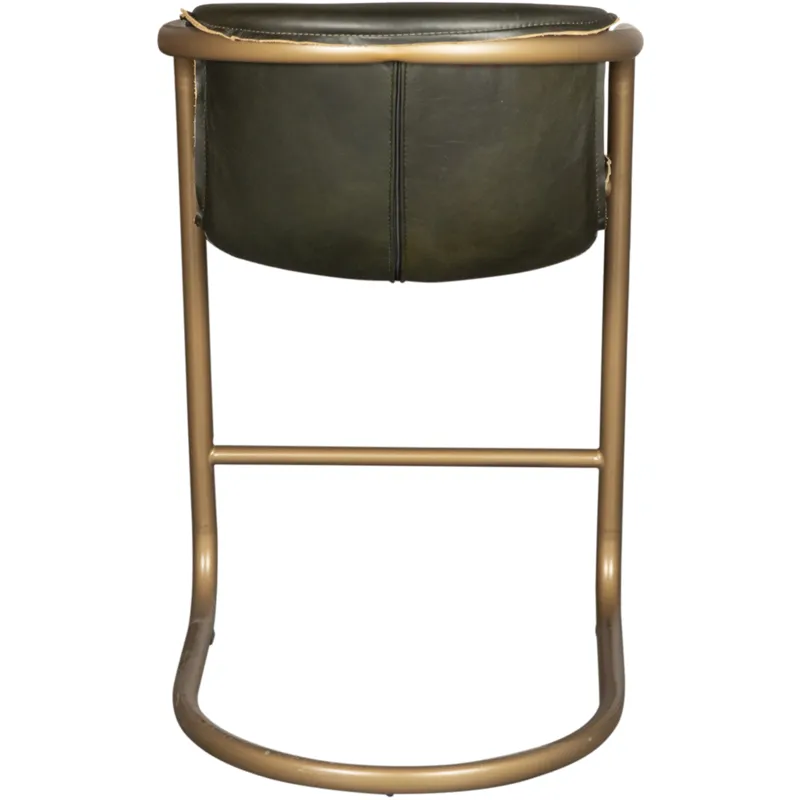 Portofino 22" Counter Chair in Emerald Green Leather
