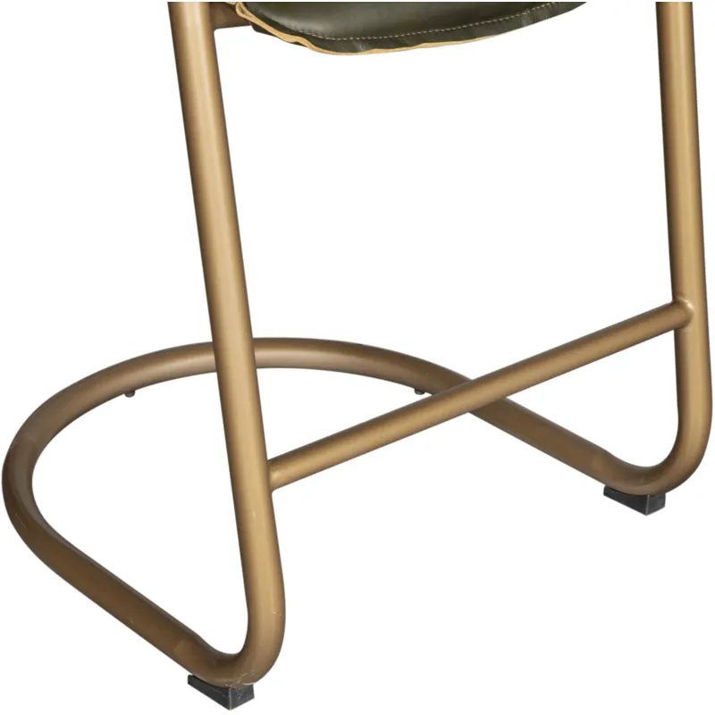 Portofino 22" Counter Chair in Emerald Green Leather