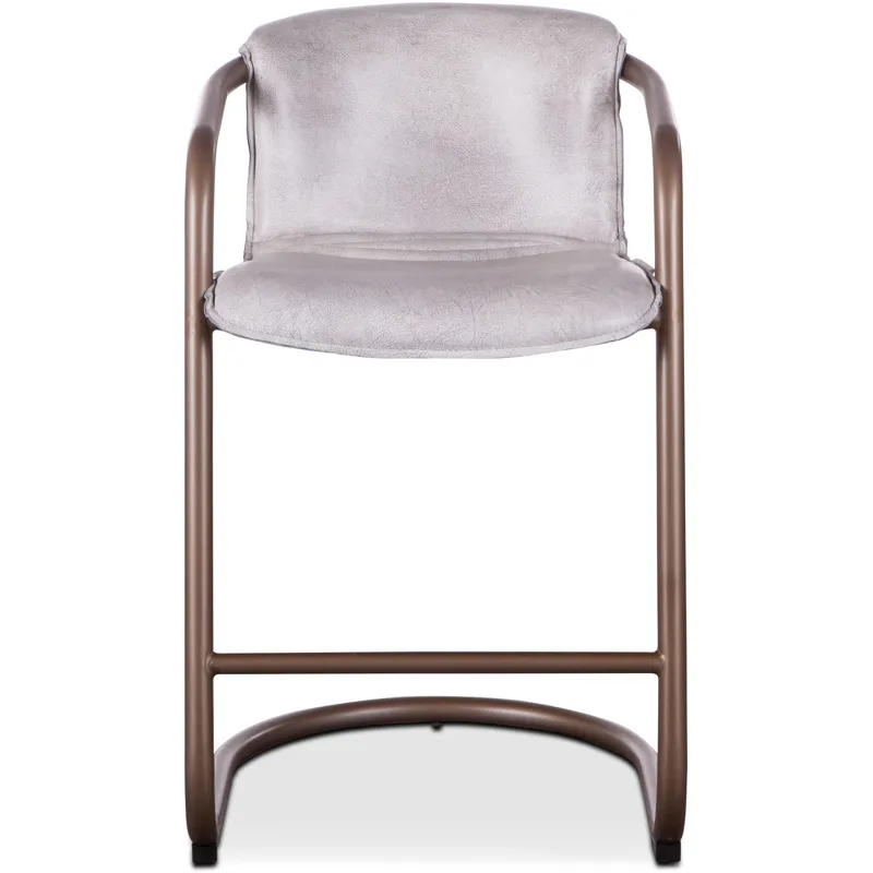 Portofino 22" Counter Chair in Vintage White Top Grain Leather